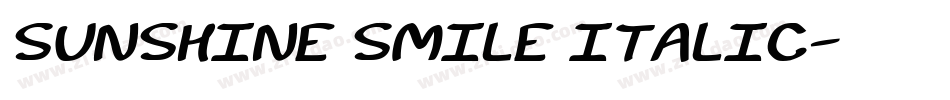 Sunshine Smile Italic字体转换
